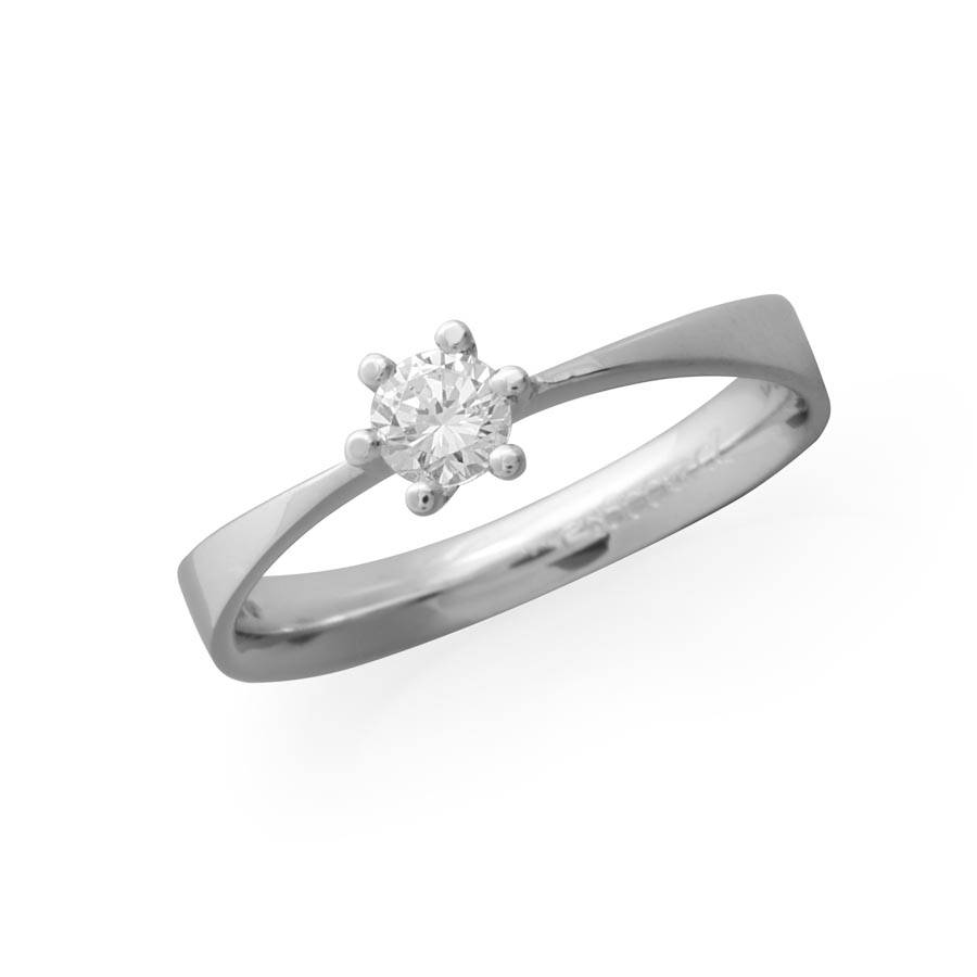 503293-8238-001 | Ladies ring 503293 with Brilliant<br>∅ Stone 3,8 mm <br>100% Made in Germany  