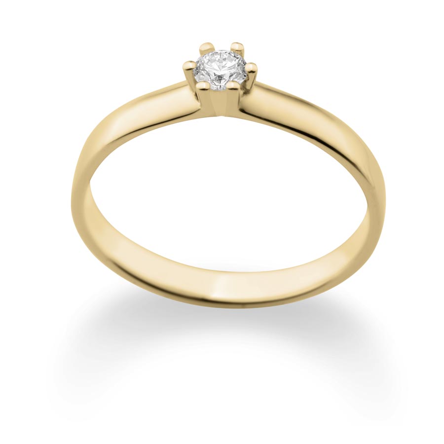 503580-5134-001 | Engagement ring 503580 with Brilliant<br>∅ Stone 3,4 mm <br>100% Made in Germany  