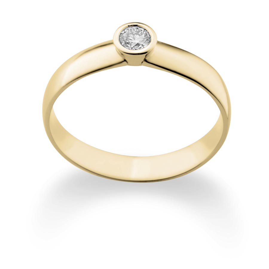 503586-5134-001 | Engagement ring 503586 with Brilliant<br>∅ Stone 3,4 mm <br>100% Made in Germany  