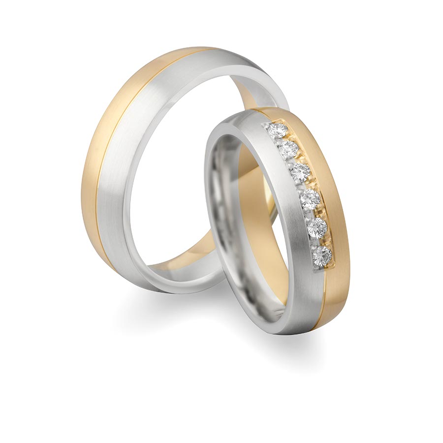 Wedding rings 925 Silber, 333 Gelbgold 514416-60
