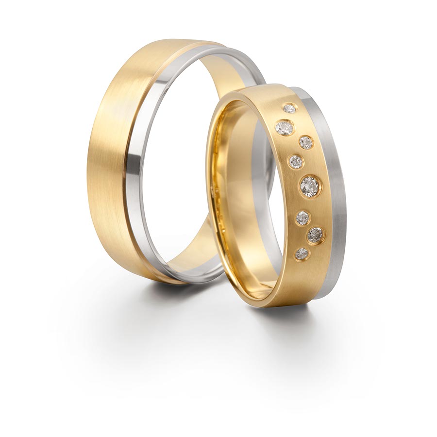 Wedding rings 375 Gelbgold, Weißgold+Pd 514688-60