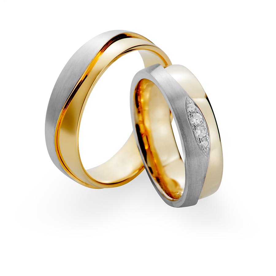 Wedding rings 375 Gelbgold, Weißgold+Pd 514705-60
