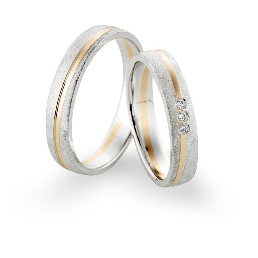 Wedding rings 375 Gelbgold, Weißgold+Pd 514722-40