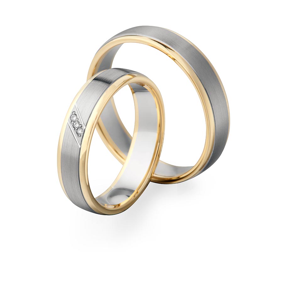 Wedding rings 375 Gelbgold, Weißgold+Pd 514724-50