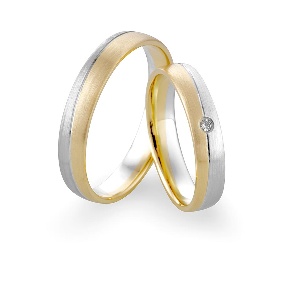 Wedding rings 375 Gelbgold, Weißgold+Pd 514725-40