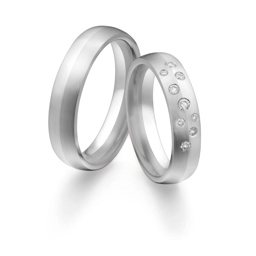 Wedding rings 500 Palladium, 925 Silber 514731-50