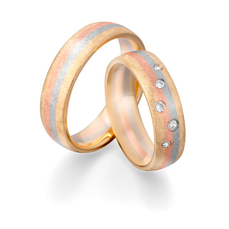 Wedding rings 585 Gelbgold, Weißgold+Pd+Pd, Rotgold 514733-60