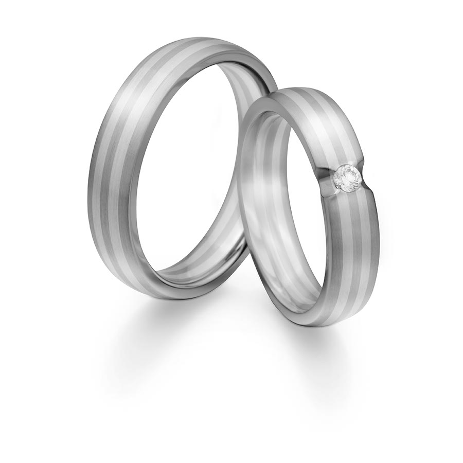 Wedding rings 500 Palladium, 925 Silber 514735-50