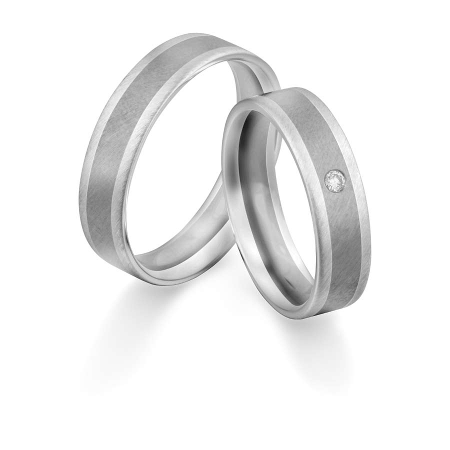Wedding rings 500 Palladium, 925 Silber 514738-55