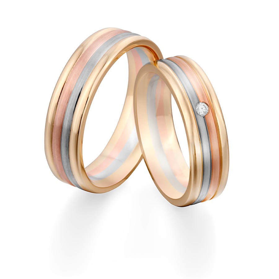 Wedding rings 585 Gelbgold, Weißgold+Pd+Pd, Rotgold 514739-60
