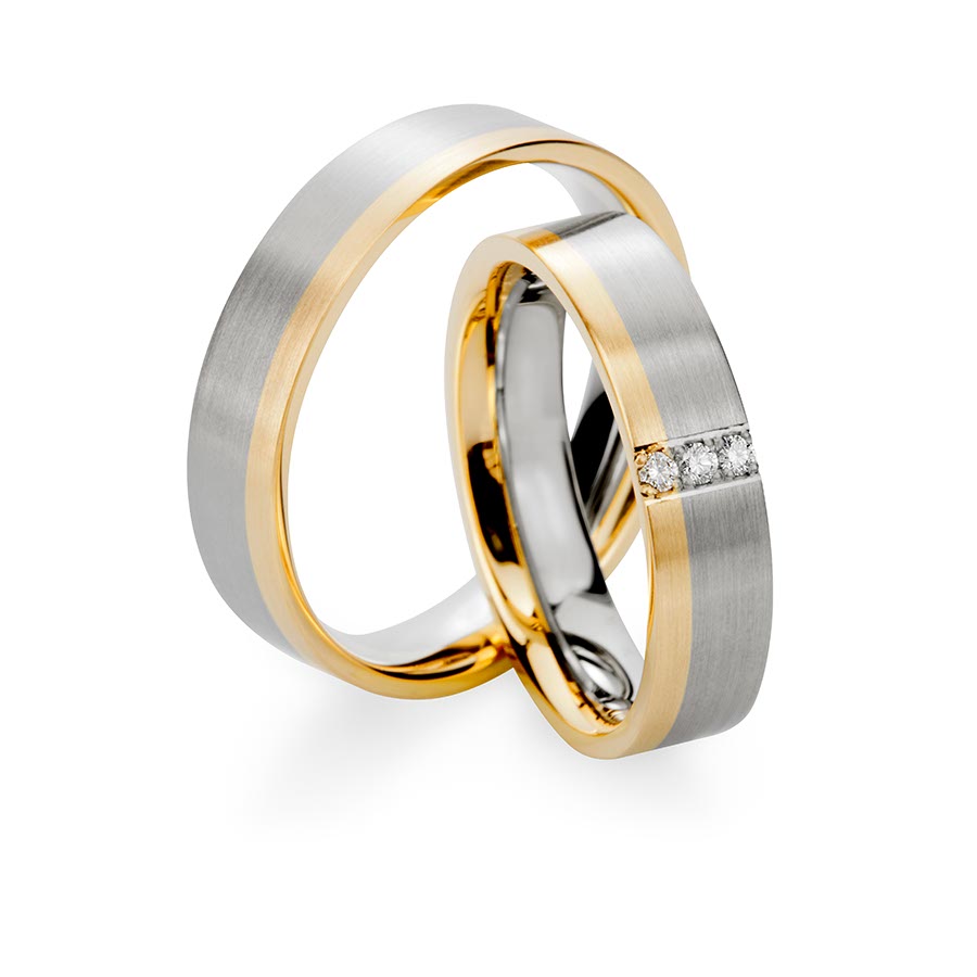 Wedding rings 375 Gelbgold, Weißgold+Pd 514752-50