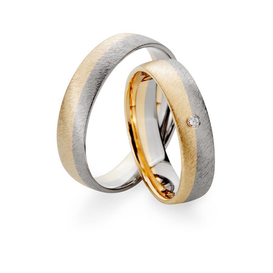 Wedding rings 585 Gelbgold, Weißgold+Pd 514753-50