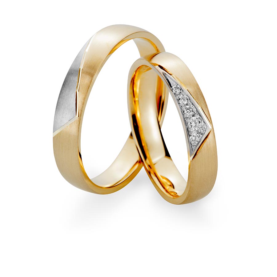 Wedding rings 585 Gelbgold, Weißgold+Pd 514756-40