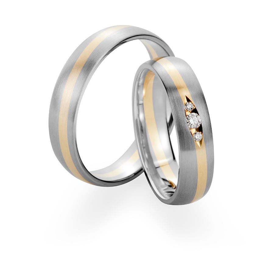 Wedding rings 585 Gelbgold, Weißgold+Pd 514758-50