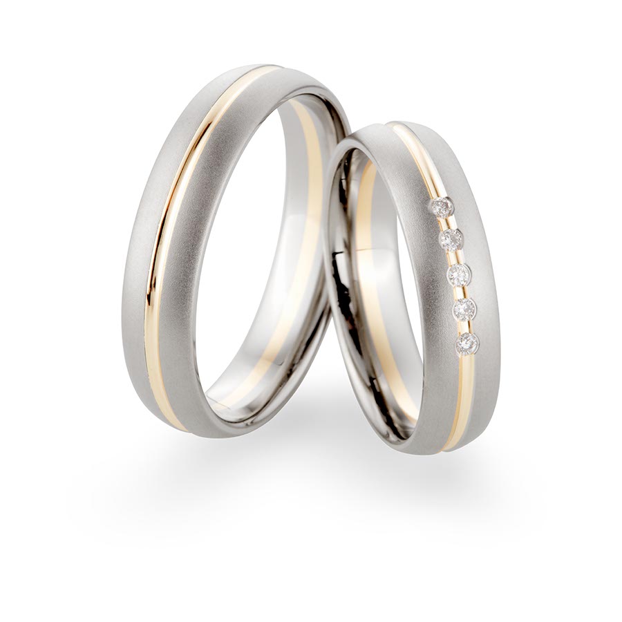Wedding rings 585 Gelbgold, Weißgold+Pd 514762-50