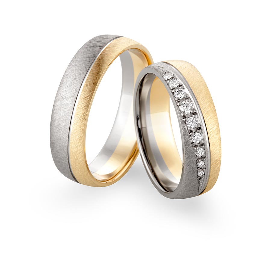 Wedding rings 585 Gelbgold, Weißgold+Pd 514765-60