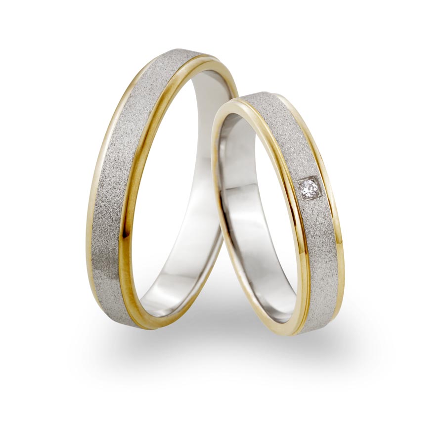 Wedding rings 950 Platin, 750 Gelbgold 514778-40