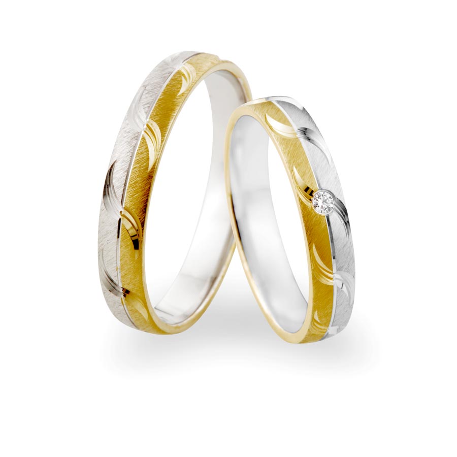 Wedding rings 600 Platin, 375 Gelbgold 514780-40