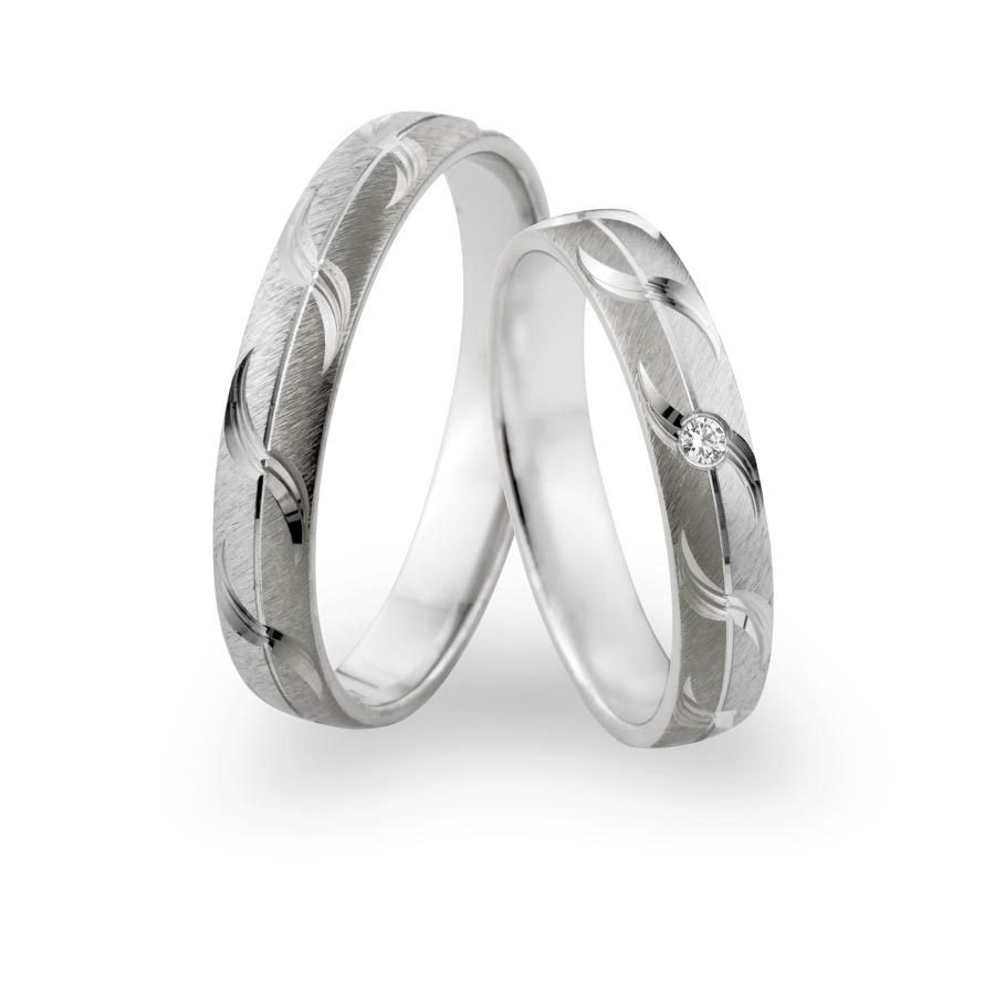 Wedding rings 925 Silber rhodiniert 514780-40