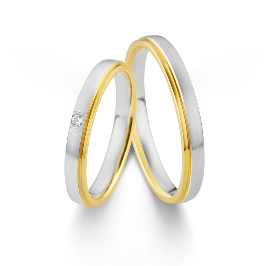 Wedding rings 950 Platin, 750 Gelbgold 514784-30