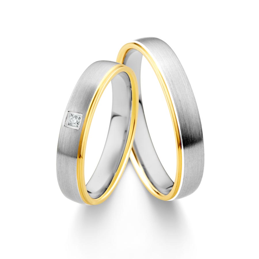 Wedding rings 585 Gelbgold, Weißgold+Pd 514784-40
