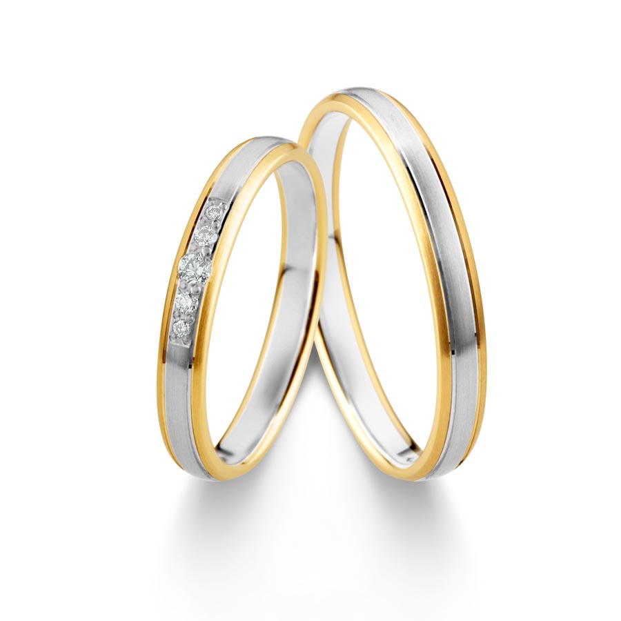Wedding rings 585 Gelbgold, Weißgold+Pd 514786-30