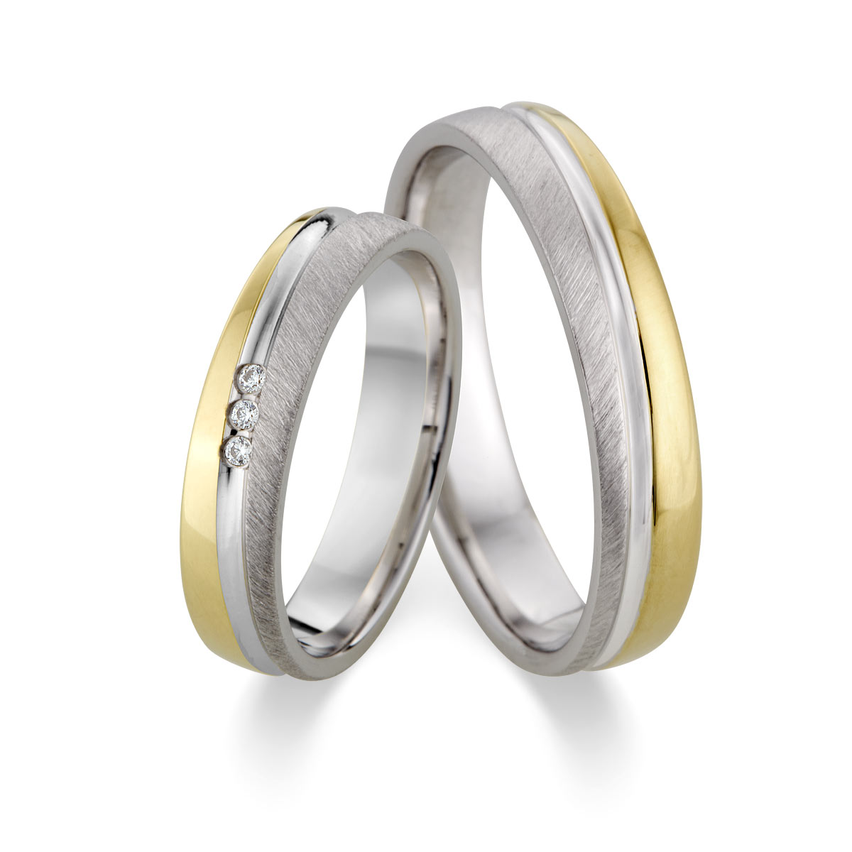 Wedding rings 950 Platin, 750 Gelbgold 514790-45
