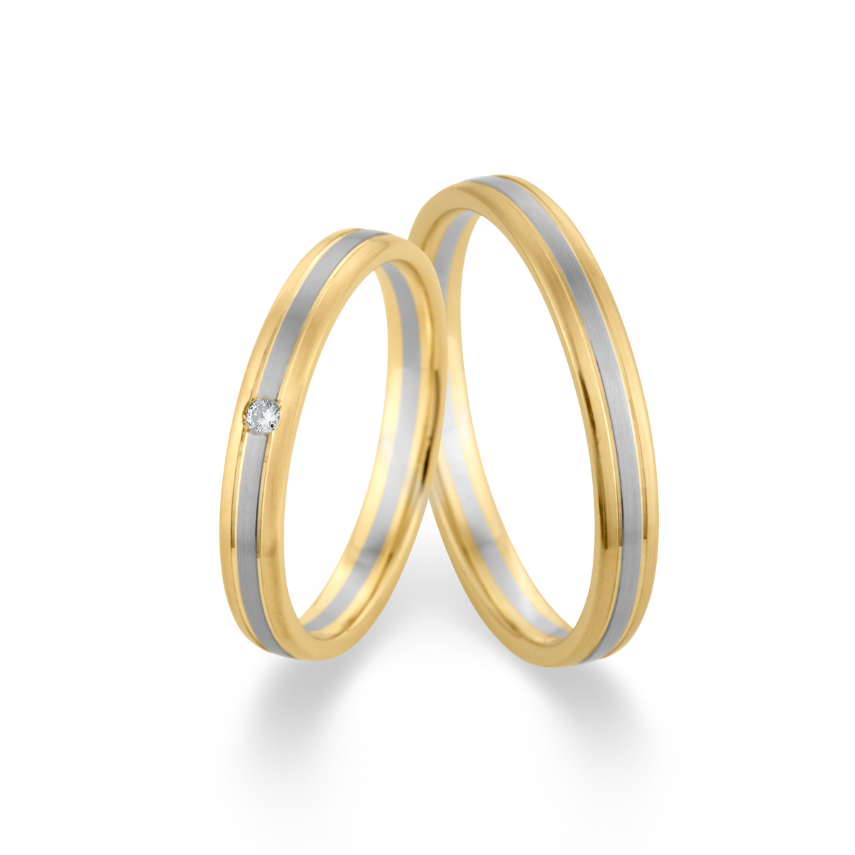 Wedding rings 585 Gelbgold, Weißgold+Pd 514791-30
