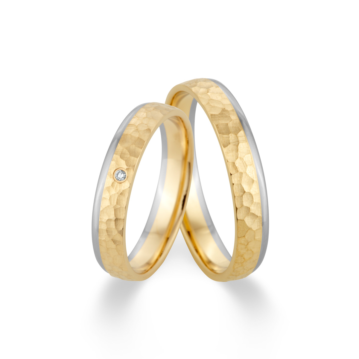 Wedding rings 585 Gelbgold, Weißgold+Pd 514793-40