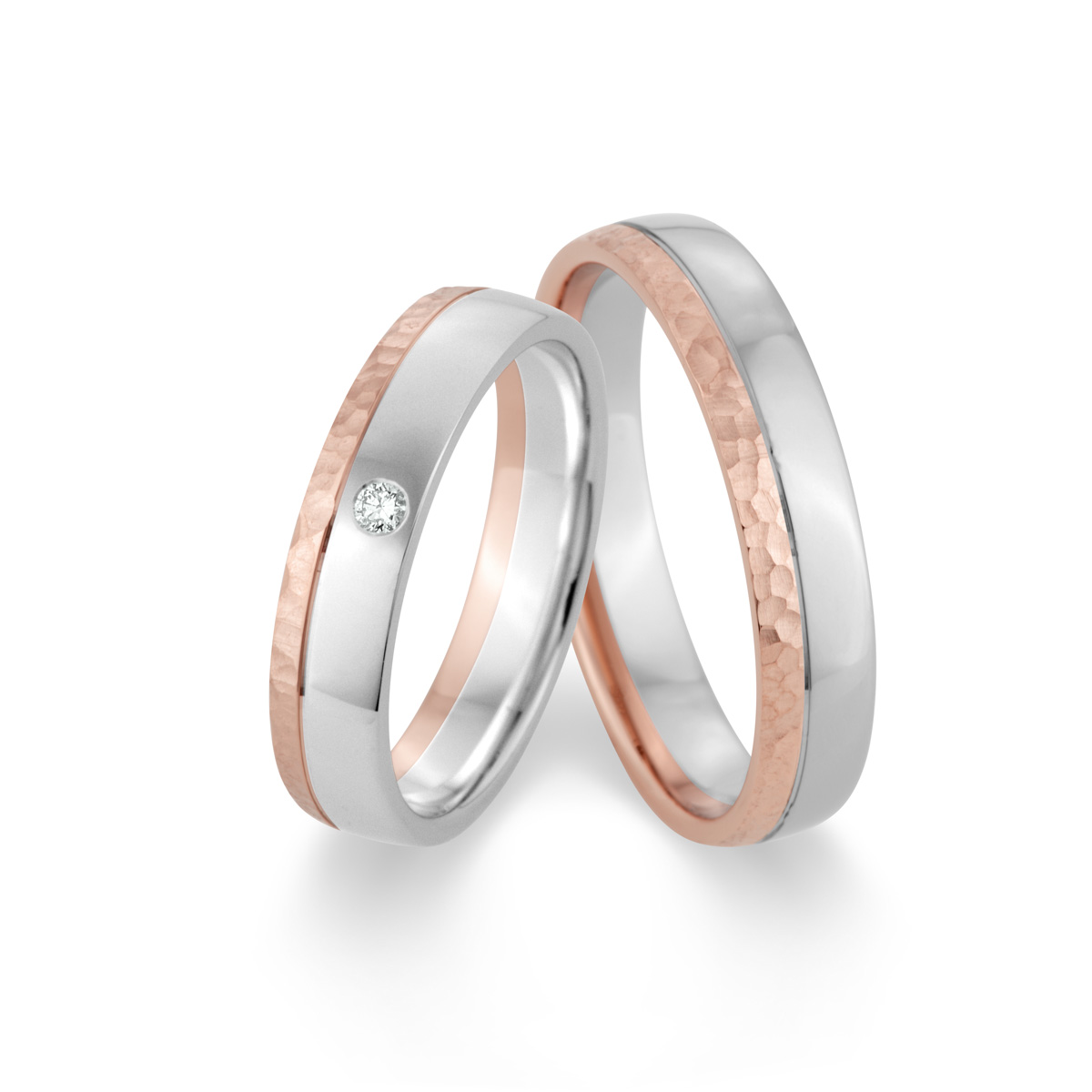 Wedding rings 333 Rotgold, Weißgold+Pd 514794-45