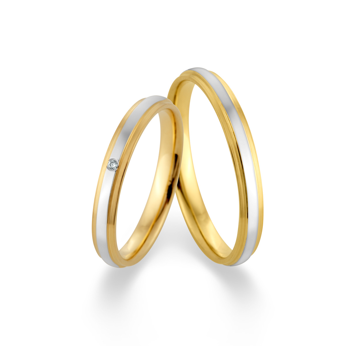 Wedding rings 585 Gelbgold, Weißgold+Pd 514795-30