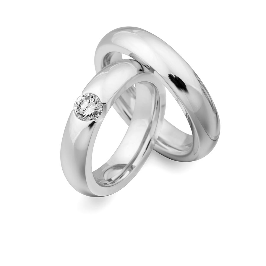 Wedding rings 375 Weißgold 517400-53