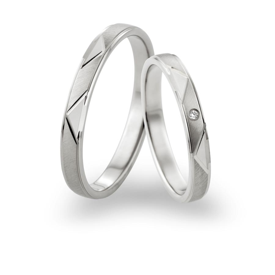 Wedding rings 375 Weißgold
