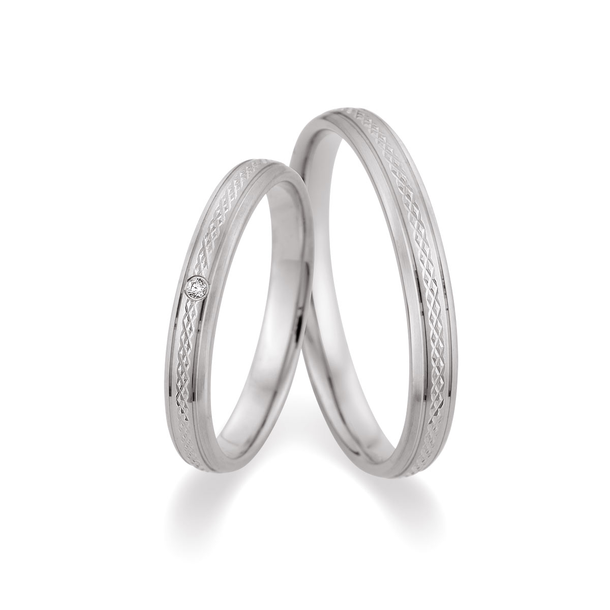 Wedding rings 375 Weißgold 517504-30