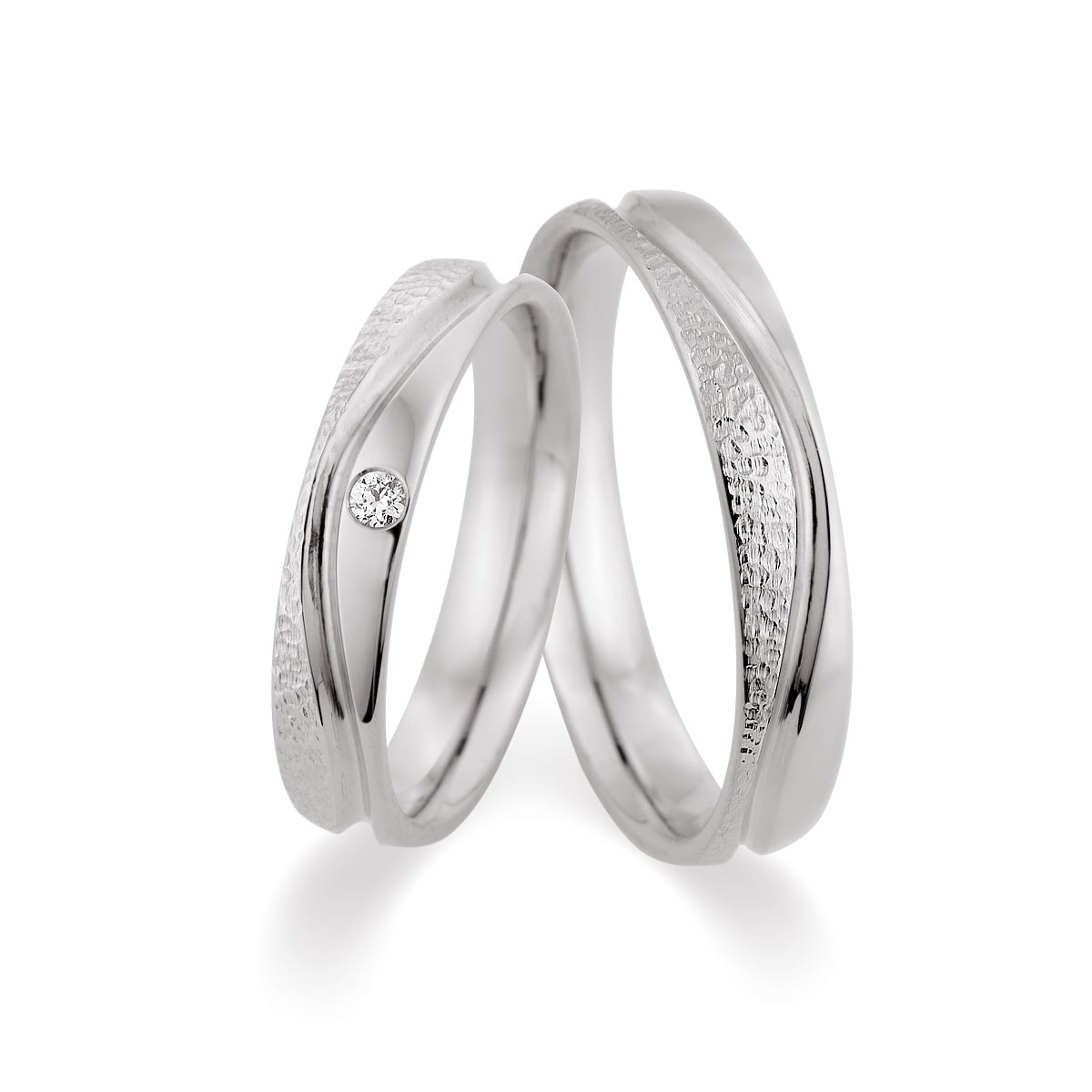 Wedding rings 375 Weißgold 517510-40