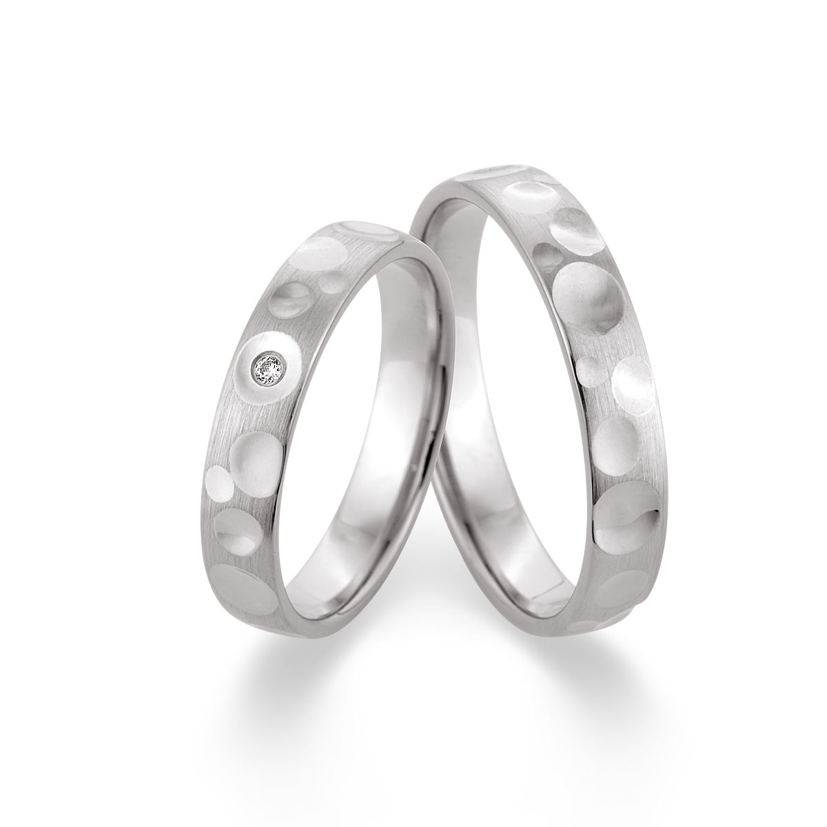 Wedding rings 375 Weißgold 517515-40