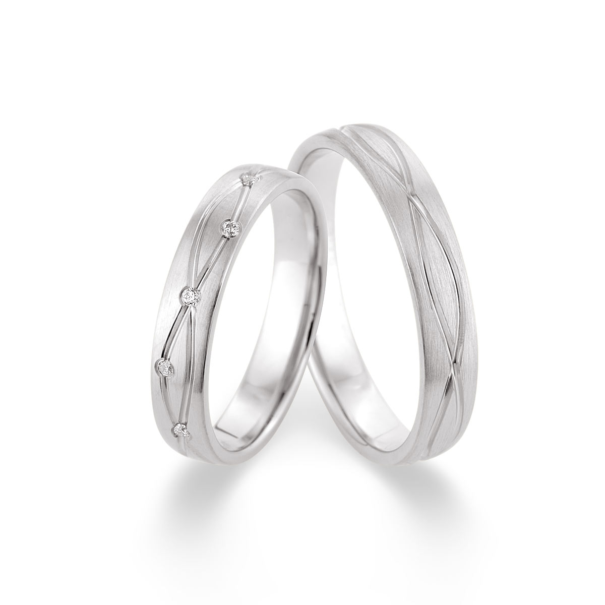 Wedding rings 375 Weißgold 517522-40
