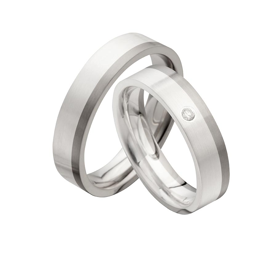 Wedding rings 500 Palladium, 925 Silber 518104-50