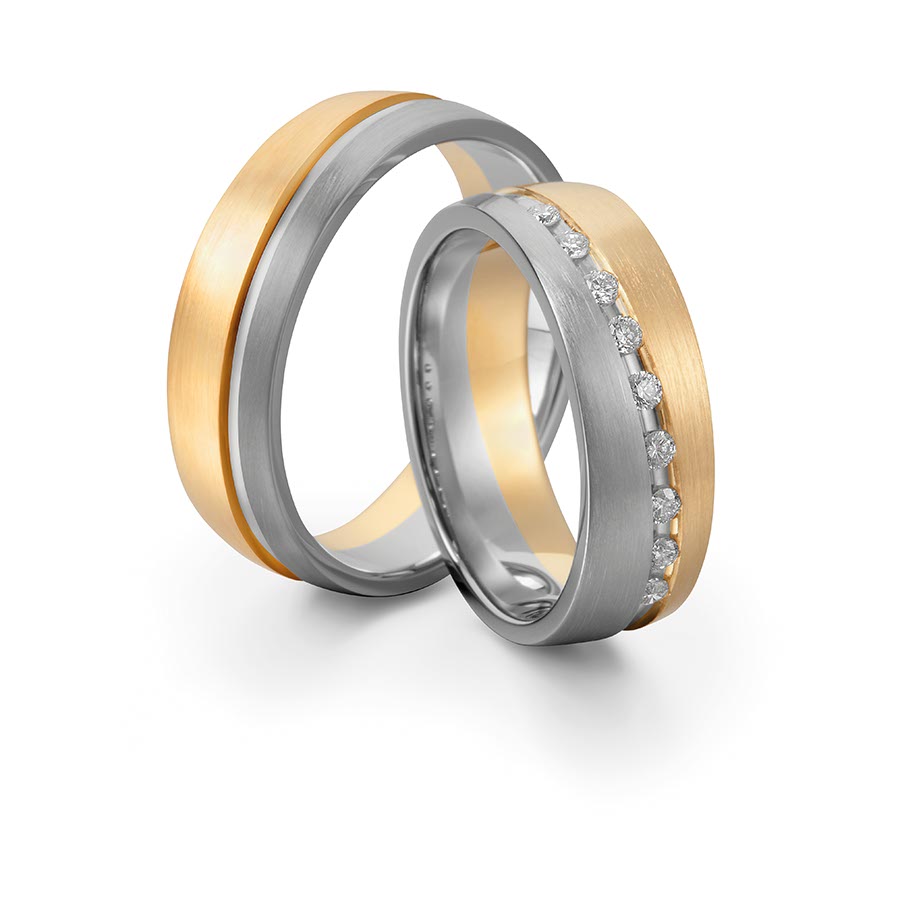 Wedding rings 585 Gelbgold, Weißgold+Pd 518113-65