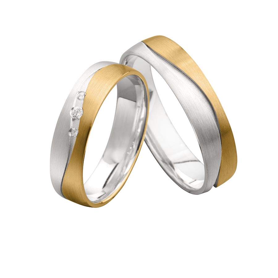 Wedding rings 375 Gelbgold, Weißgold+Pd 518116-50