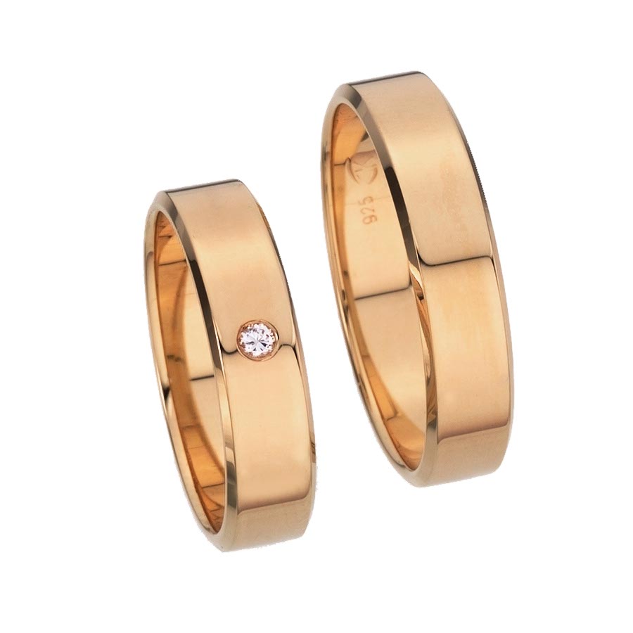 Wedding rings 585 Rotgold 511005-50