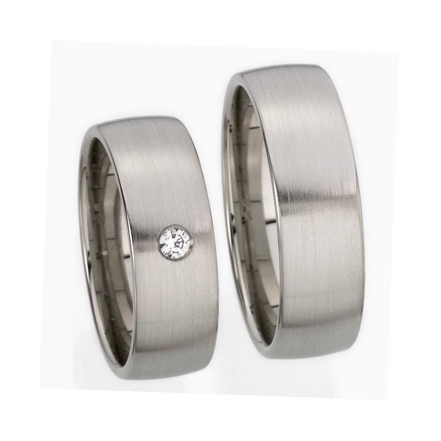 Wedding rings 585 Weißgold+Pd 513130-50