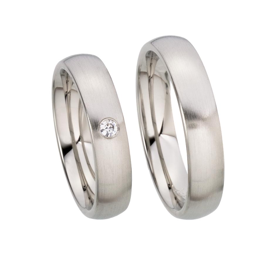 Wedding rings 750 Weißgold+Pd 513136-50