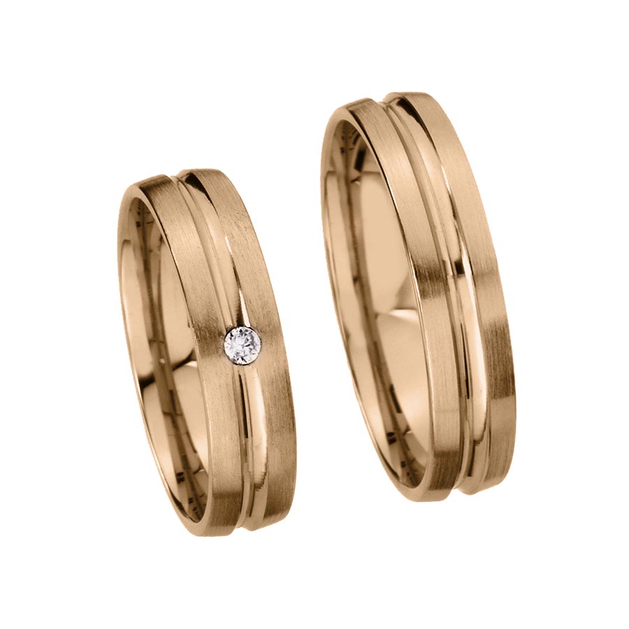 Wedding rings 585 Rotgold 514001-50