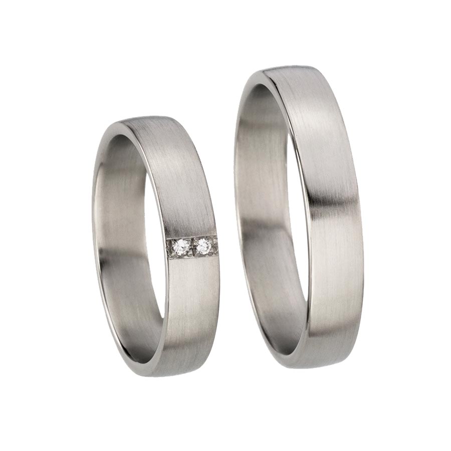 Wedding rings 950 Platin