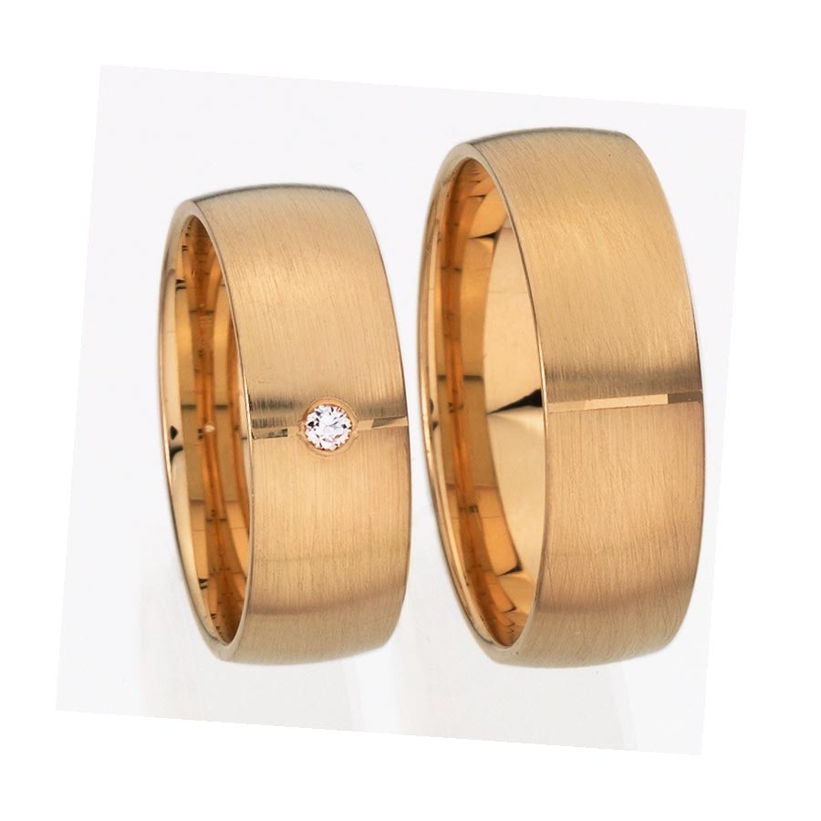 Wedding rings 585 Rotgold 514057-70
