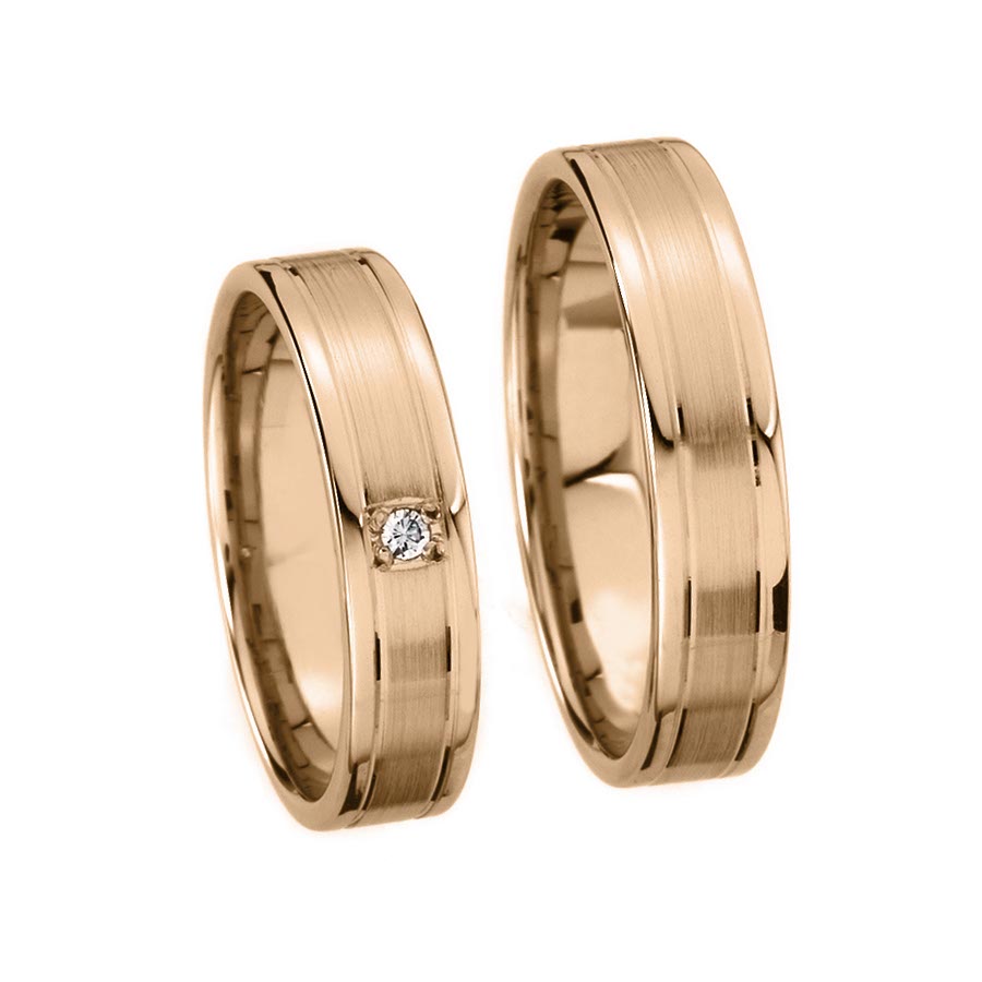 Wedding rings 585 Rotgold
