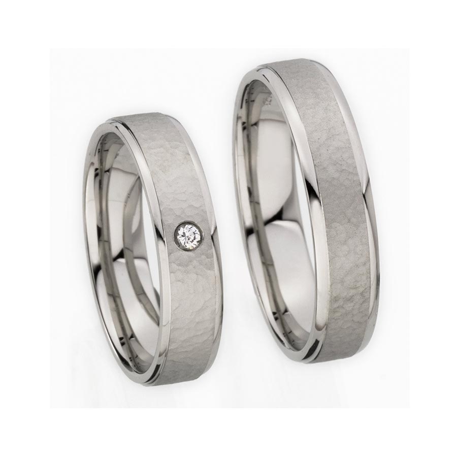 Wedding rings 585 Weißgold+Pd 514179-50