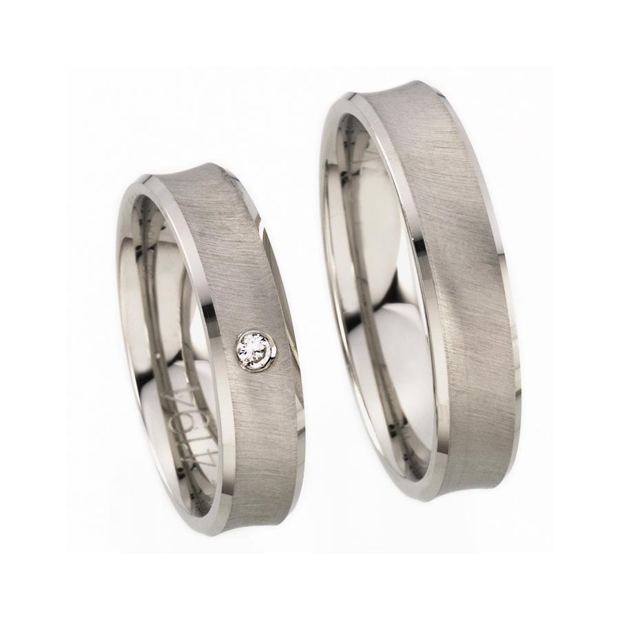 Wedding rings 585 Weißgold+Pd 514194-50