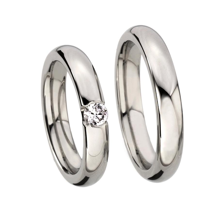 Wedding rings 585 Weißgold+Pd 514195-41